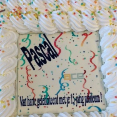 taart voor ACE jubileum Pascal